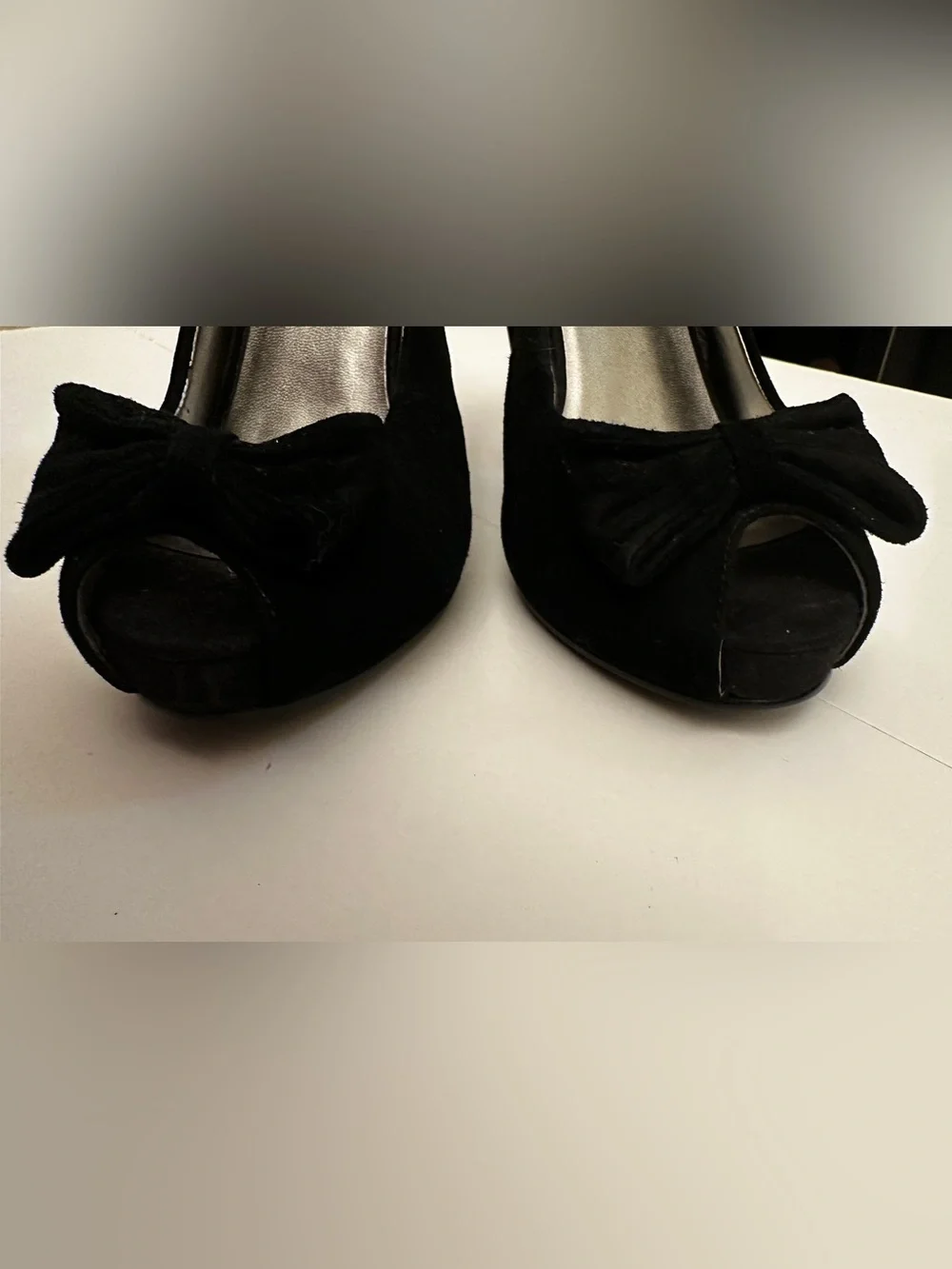 Heels*Platform~Peep Toe Heels with Bow~Black*Two Lips*Sz~6*Vintage*90’s*pin-up*